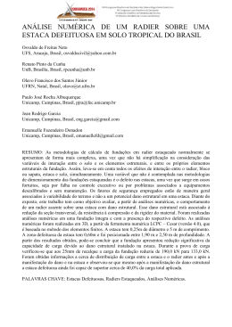 An&aacute;lise Num&eacute;rica de um Radier sobre uma