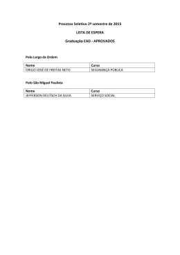 aprovados ead - Universidade Braz Cubas