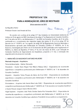 Proposta nº 236/2015, de 28 de setembro Proposta nº 236/2015, de