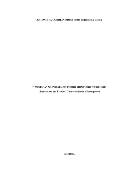 ANTONIETA CORREIA MONTEIRO FERREIRA LIMA &ldquo; M&Iacute;STICA&rdquo; NA
