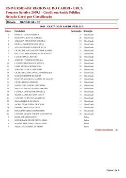 Classifica&ccedil;&atilde;o - cev