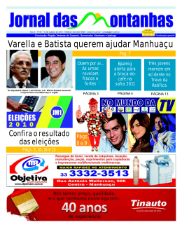 JM 79 - JM1 Jornal das Montanhas Manhua&ccedil;u MG