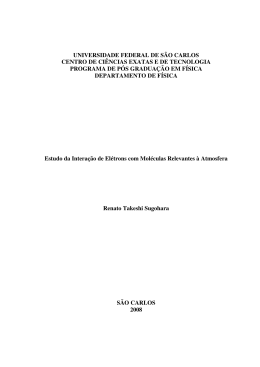 Estudo da Intera&ccedil;&atilde;o de El&eacute;trons com Mol&eacute;culas