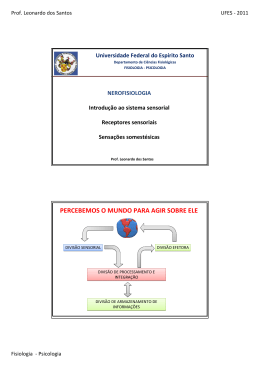 Sensa&ccedil;&otilde;es somest&eacute;sicas