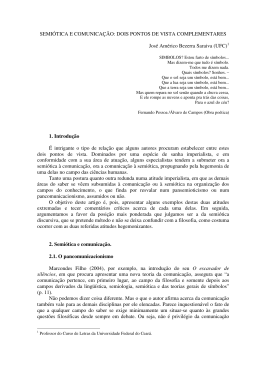 SEMI&Oacute;TICA E COMUNICA&Ccedil;&Atilde;O: DOIS PONTOS DE VISTA