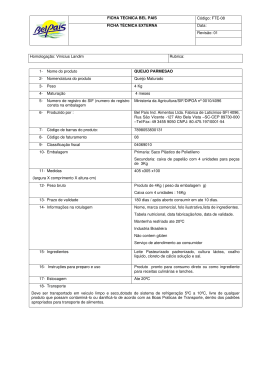 FICHA T&Eacute;CNICA BEL PAIS C&oacute;digo: FTE