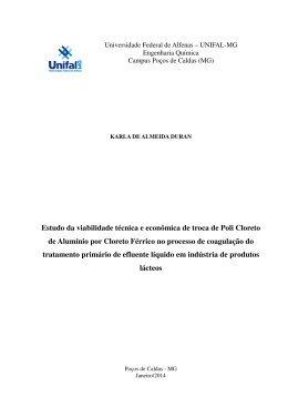 Estudo da viabilidade t&eacute;cnica e econ&ocirc;mica de troca de - Unifal-MG