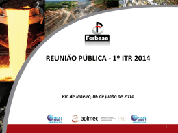 REUNIÃO PÚBLICA - 1º ITR 2014