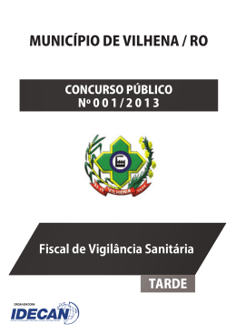 FISCAL DE VIGIL&Acirc;NCIA SANIT&Aacute;RIA
