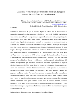 Desafios e contrastes em assentamentos rurais em Sergipe