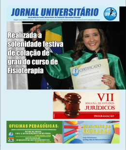 Jornal UNIVERSIT&Aacute;RIO - 10&ordf; edi&ccedil;&atilde;o - 8 de fevereiro 2011