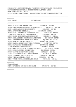 Resultado do Vestibular UESB 2012