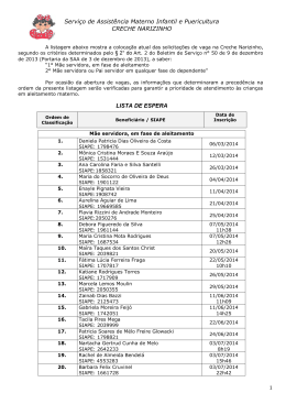 Servi&ccedil;o de Assist&ecirc;ncia Materno Infantil e Puericultura CRECHE