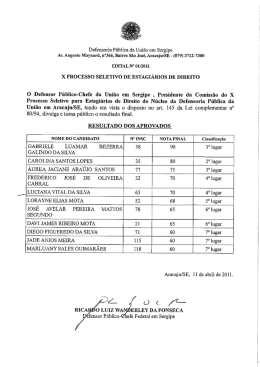 Defensoria Pública da União em Sergipe