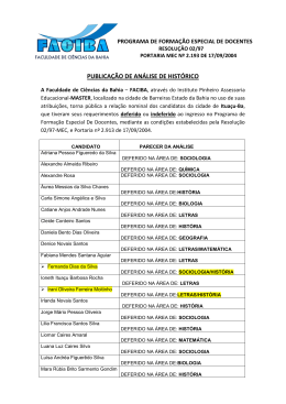publica&ccedil;&atilde;o de an&aacute;lise de hist&oacute;rico - Master