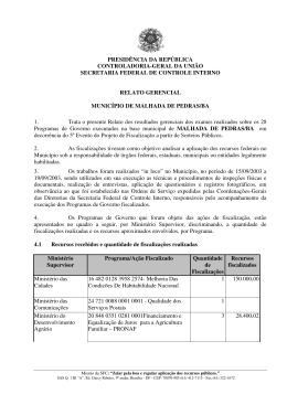 relatório de fiscalização nº 006 município de malha de pedras