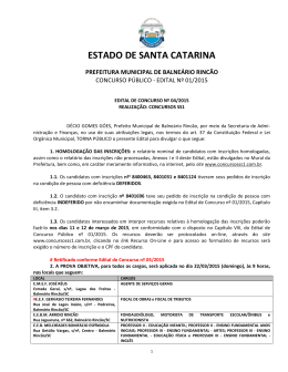ESTADO DE SANTA CATARINA