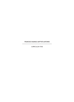 francisco manuel baptista antunes curriculum vitae