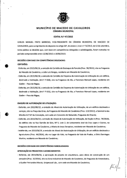 Edital n.&ordm; 47-2015 - Munic&iacute;pio de Macedo de Cavaleiros