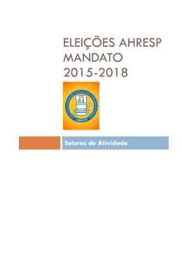 ELEI&Ccedil;&Otilde;ES AHRESP MANDATO 2015-2018