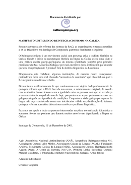 Manifesto unitário do reintegracionismo na Galiza