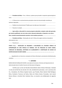Acta da 3.&ordf; Sess&atilde;o Ordin&aacute;ria (Mandato 2009/2013)