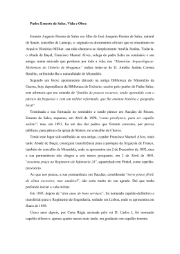 Padre Ernesto de Sales, Vida e Obra