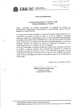 Termo de Homologação e Adjudicação