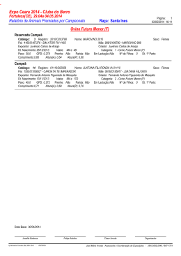 Animais Premiados por campeonato