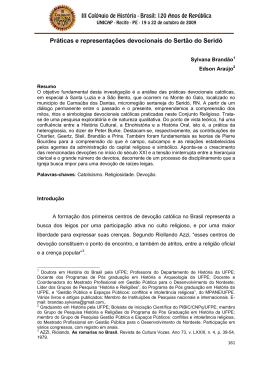 Pr&aacute;ticas e representa&ccedil;&otilde;es devocionais do Sert&atilde;o do Serid&oacute;