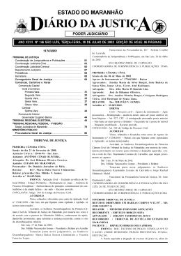 IÁRIO DA JUSTIÇ - Portal do Poder Judiciário do Estado do Maranhão