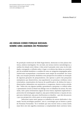as ideias como for&ccedil;as sociais - Revista Sociologia & Antropologia
