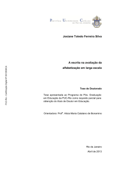 Josiane Toledo Ferreira Silva A escrita na avalia&ccedil;&atilde;o da