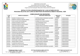 homologa&ccedil;&atilde;o das inscri&ccedil;&otilde;es mdr 2015