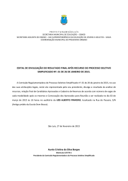 Resultado Projovem Final Homologado