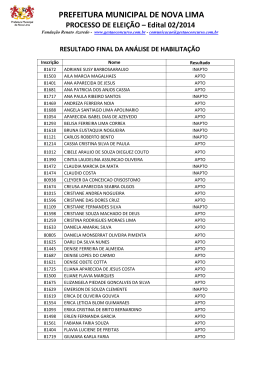 Resultado Final da An&aacute;llise de Habilita&ccedil;&atilde;o