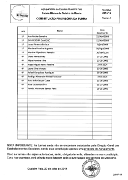 1&ordm; ciclo - freguesia de vermoil - Agrupamento de Escolas Gualdim Pais
