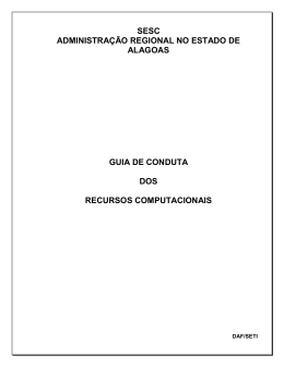 Guia de Conduta e Orienta&ccedil;&atilde;o para o uso dos