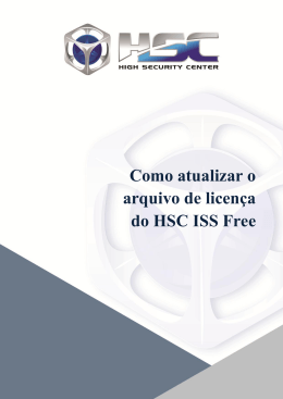 Como atualizar o arquivo de licença do HSC ISS Free