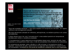 &ldquo;A&ccedil;os sob Condi&ccedil;&otilde;es Extremas&rdquo; ou &ldquo;Desenvolvimento de