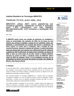 Vestibular On-line: quem sabe, clica IBRATEC utiliza