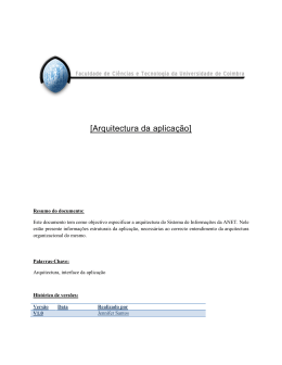 [Arquitectura da aplica&ccedil;&atilde;o]