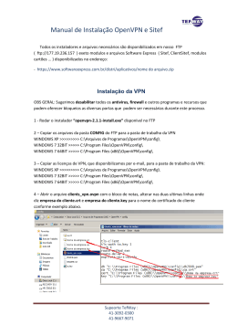 Manual de Instalação OpenVPN e Sitef - DJ System