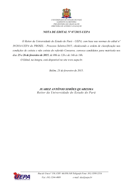 Edital N&ordm; 07/2015