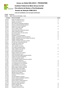 Anexo – Lista de inscritos