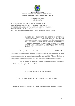AC&Oacute;RD&Atilde;O N&ordm; 4 - Tribunal Regional Eleitoral de Alagoas