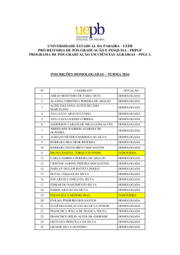 inscri&ccedil;&otilde;es homologadas