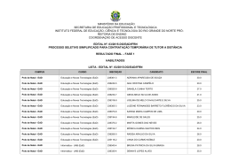 habilitados &ndash; final fase 1 - IFRN