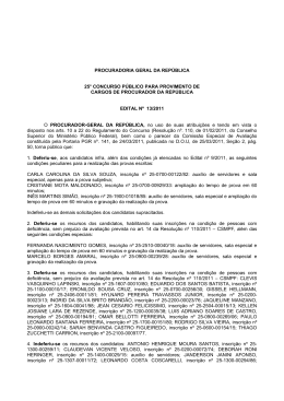 edital de deficientes - Mpf - Minist&eacute;rio P&uacute;blico Federal