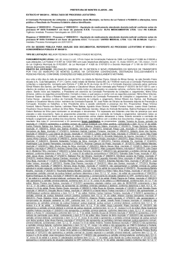 extrato n&ordm; 006-2014 - resultado de processo licitat&oacute;rio